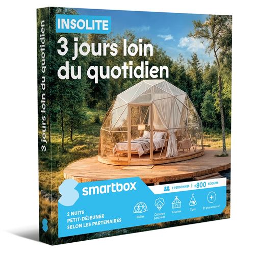 Coffret cadeau SmartBox Insolite 3 jours loin du quotidien