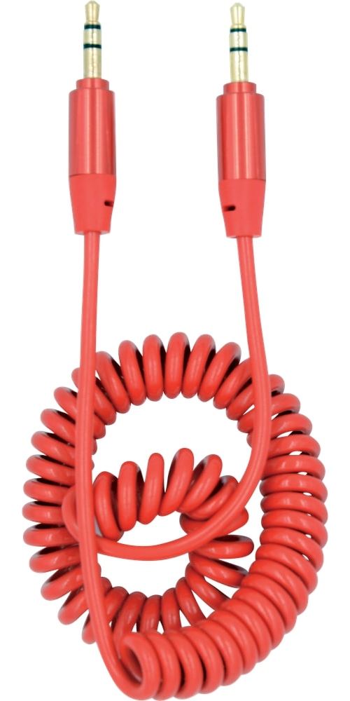Câble auxiliaire audio extensible 40-180cm Jack 3,5 mm On Earz Mobile Gear Rouge
