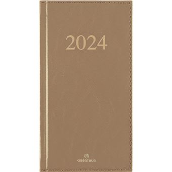 Agenda civil semainier poche Oberthur 2024 16 FSC Kiev Taupe