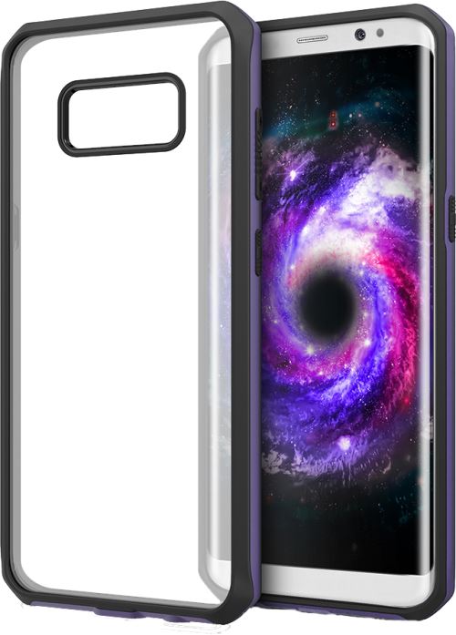 Coque Itskins Venum transparente au contour violet et noir pour Galaxy S8 G950