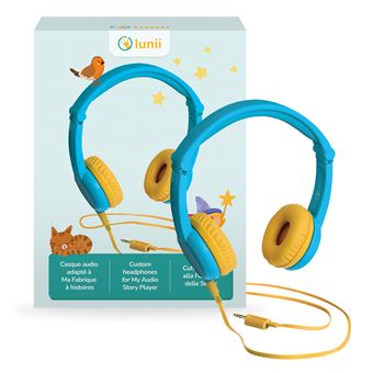 Casque Audio Lunii Bleu – Compatible Ma Fabrique à Histoires – Pour Enfants De 3 à 8 Ans – Pliable Et Confortable