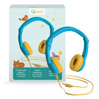 Casque audio Lunii compatible avec Ma Fabrique à Histoire et FLAM Bleu et jaune