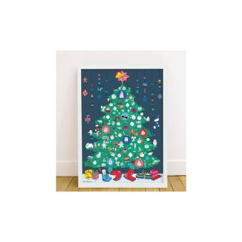 Jeu créatif Omy poster géant à colorier avec stickers Sapin de noël