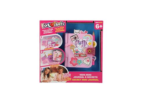 Journal à Secrets Funlockets S22250FR1 – Mini Journal Personnalisable avec 30 Surprises
