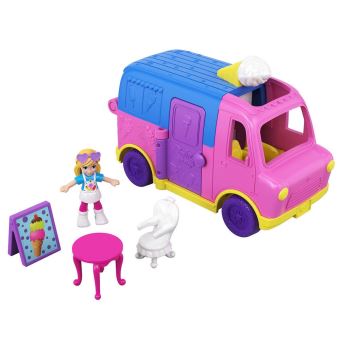 Coffret avec poupée Polly Pocket Camion de glaces