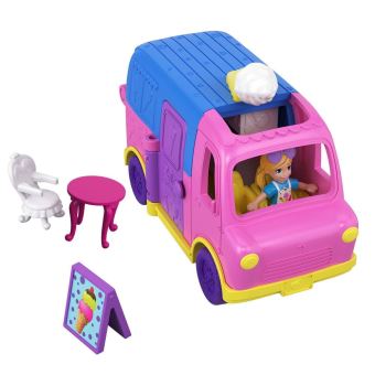 Coffret avec poupée Polly Pocket Camion de glaces