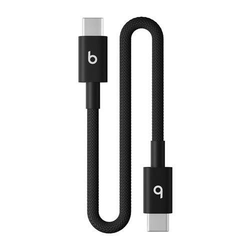 Câble Beats USB-C vers USB-C 20 cm Noir pour iPhone