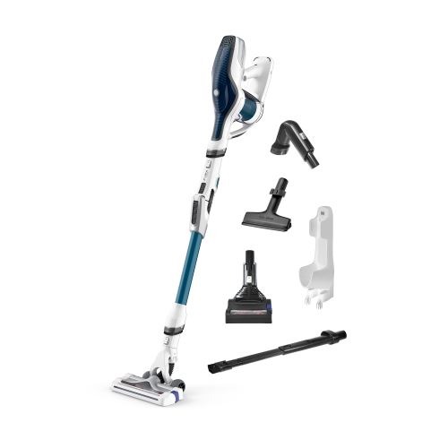 Aspirateur Balai Sans Fil Rowenta Air Force Flex 560 Animal Rh9471Wo Multifonction Bleu Et Blanc