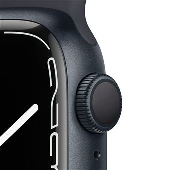 Apple Watch Series 7 GPS, 41mm boîtier Aluminium Minuit avec Bracelet Sport Minuit Reconditionné