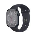 Apple Watch Series 8 GPS, boîtier Aluminium Minuit 45mm avec Bracelet Sport Minuit