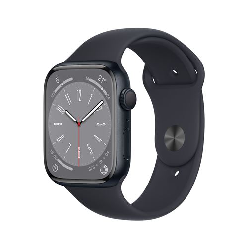 Apple Watch Series 8 Gps, Boîtier Aluminium Minuit 45Mm Avec Bracelet Sport Minuit