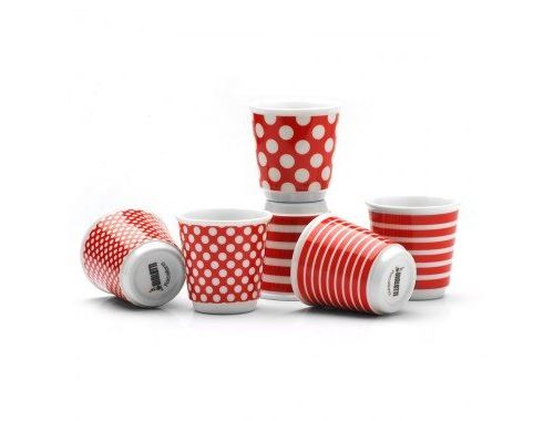 Set de 6 tasses Bialetti Elégance Pop Rouge