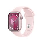 Apple Watch Series 9 GPS 41 mm Boîtier en aluminium Rose avec bracelet sport Rose clair S/M