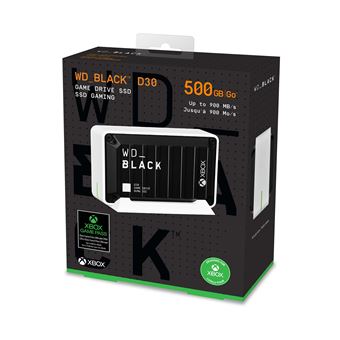 Disque SSD Externe WD_BLACK D30 pour Xbox 500 Go Noir