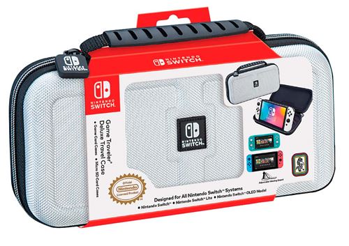 Pochette de transport officielle Nacon Gris pour Nintendo Switch + Boîtes de rangement