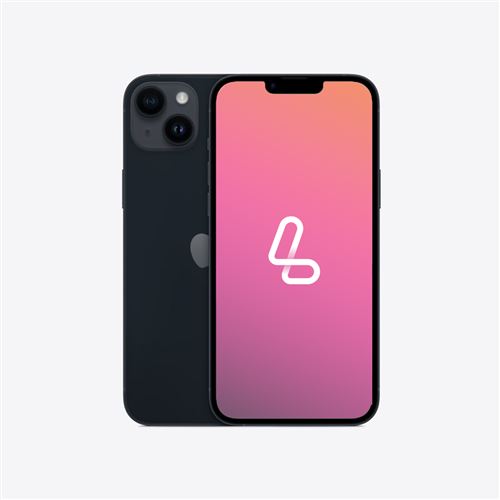 Apple iPhone 14 6,1 5G Double SIM 128 Go Noir minuit Reconditionné Grade A Largo batterie neuve