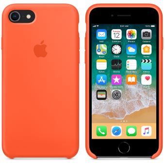 coque silicone iphone 7 orange