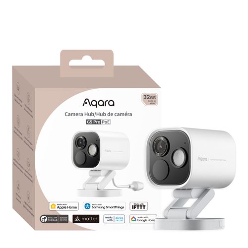 Caméra de surveillance connectée Aqara Hub G5 Pro (PoE) intérieure - extérieure Blanc
