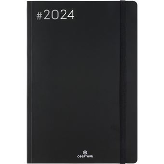 Agenda civil semainier Oberthur 2024 25 FSC Flex Noir