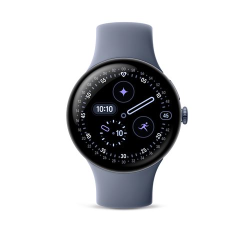 Montre connectée Google Pixel Watch 4 45 mm Bluetooth Gris satiné avec bracelet sport fluoroélastomère Gris Quartz