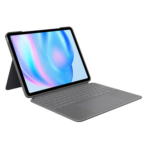 Etui clavier Logitech Combo Touch Gris pour iPad Air 13 M2 et M3 2024 et 2025