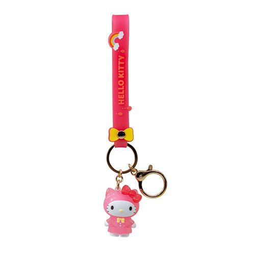 Yume Schlüsselanhänger mit Hello Kitty mit Regenjacke - Zufallsmuster
