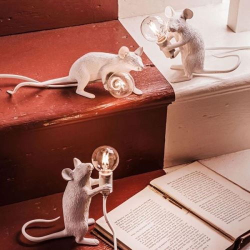 Table Lamp MOUSE Sitting USB White SELETTI
