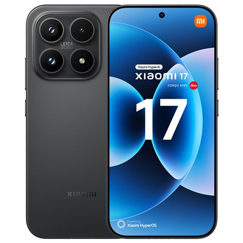 Smartphone Xiaomi 17 6,3" 5G Double Nano SIM 512 Go Noir conçu avec Leica