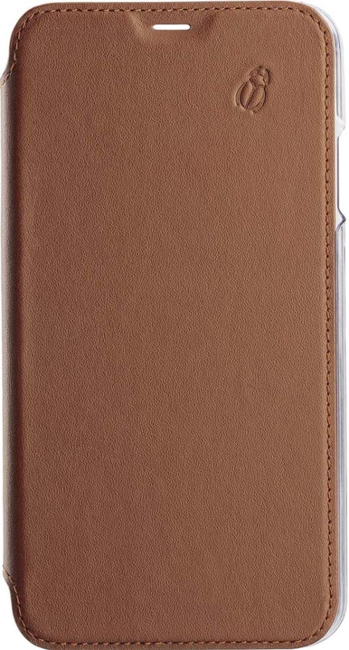 Etui folio en cuir Beetlecase Camel pour iPhone XR