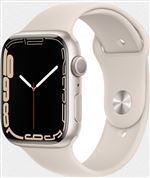 Apple Watch Series 7 GPS, 41mm boîtier Aluminium Lumière Stellaire avec Bracelet Sport Lumière Stellaire Reconditionné