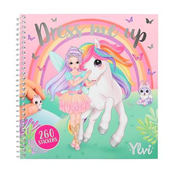 Dessin et coloriage enfant Ylvi Carnet Stickers Dress Me Up