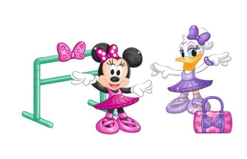 Pack de 2 figurines Mickey Et Minnie Thème Ballerine avec accessoires 7.5 cm