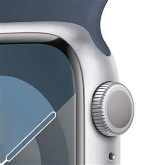 Apple Watch Series 9 (GPS) - 41 mm - aluminium argenté - montre  intelligente avec bande sport - fluoroélastomère - bleu orage - taille du  bracelet : S/M - 64 Go - Wi-Fi, UWB, Bluetooth - 31.9 g - Apple Watch