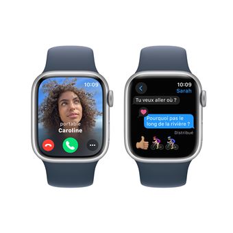 Apple Watch Series 9 (GPS) - 41 mm - montre intelligente avec bande sport - fluoroélastomère - taille du bracelet : S/M