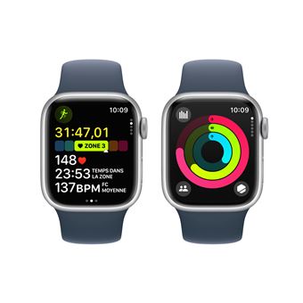 Apple Watch Series 9 (GPS) - 41 mm - montre intelligente avec bande sport - fluoroélastomère - taille du bracelet : S/M