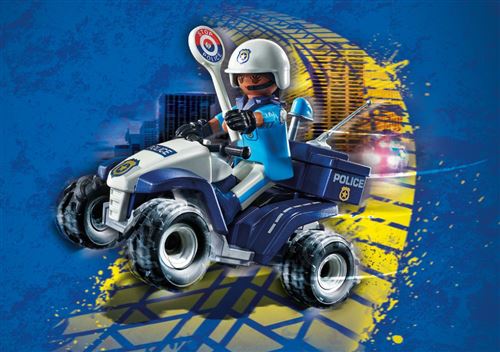 Playmobil 6923/4262 Motard Policier Bleu - Casque, équipement D'intervention - Occasion