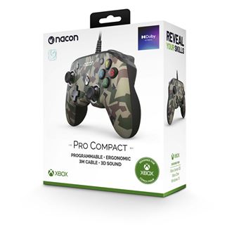 Manette filaire Nacon Pro Compact Camo Forest pour Xbox et PC