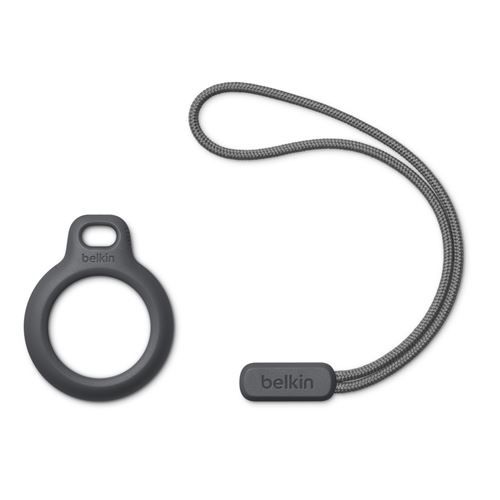 Belkin Apple AirTag Support sécurisé avec mousqueton – Étui durable  résistant aux rayures avec face ouverte et bords surélevés – Porte-clés de
