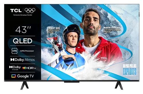 TV QLED Tcl 43P79K 108 cm 4K UHD Aluminium brossé - vue 1