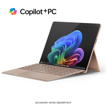 PC Hybride 2 en 1 Microsoft Surface Pro 13" Ecran tactile Qualcomm® C12 16 Go RAM 512 Go SSD Sable