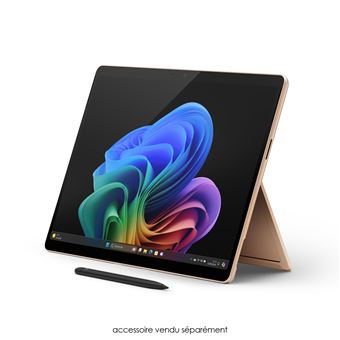PC Hybride 2 en 1 Microsoft Surface Pro 13" Ecran tactile Qualcomm® C12 16 Go RAM 512 Go SSD Sable
