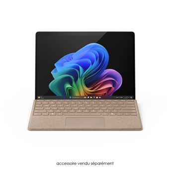 PC Hybride 2 en 1 Microsoft Surface Pro 13" Ecran tactile Qualcomm® C12 16 Go RAM 512 Go SSD Sable
