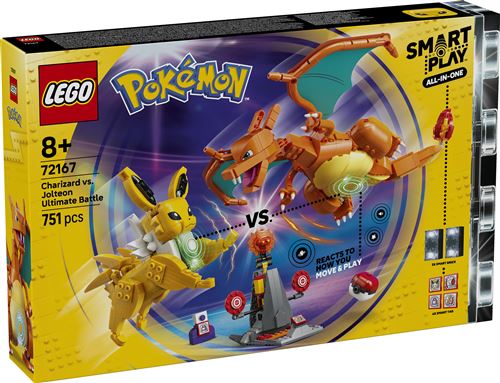 Lego Lego® Pokémon™ 72167 Smart Play™ : Le Combat Ultime Entre Dracaufeu et Voltali