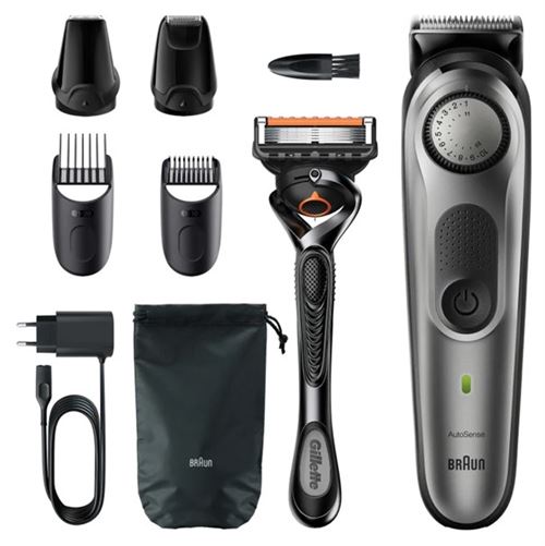 Tondeuse à Barbe Braun Bt7320 Noir et Argent