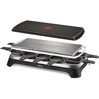 Tefal RE45A812 - Raclette/grill/pierre à griller - 1.4 kWatt - noir/inox - 1