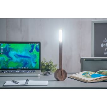 Lampe de bureau Gingko Octogone Noyer