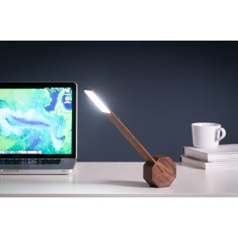 Lampe de bureau Gingko Octogone Noyer