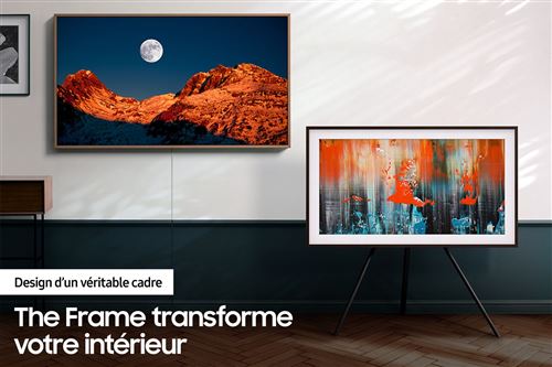 Tv Samsung The Frame Qe50ls03t Qled 4k Uhd Smart Tv 50 Noir 2020 Tv Led Lcd Achat Prix Fnac