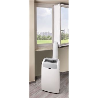Joint de porte/fenêtre coulissante, kit de fenêtre universel portable pour climatiseur mobile et sèche-linge avec ruban adhésif et corde rétractable 3M