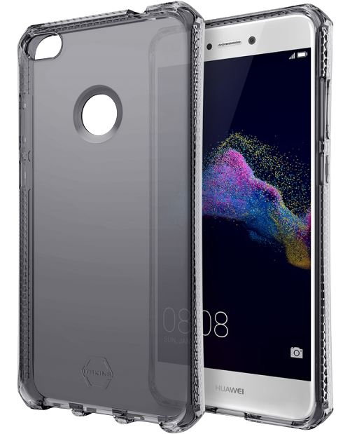 ITSKINS Spectrum Clear Antimicrobial - Coque de protection pour téléphone portable - polyuréthanne thermoplastique (TPU), Impacthane - noir - pour Huawei P8 Lite 2017